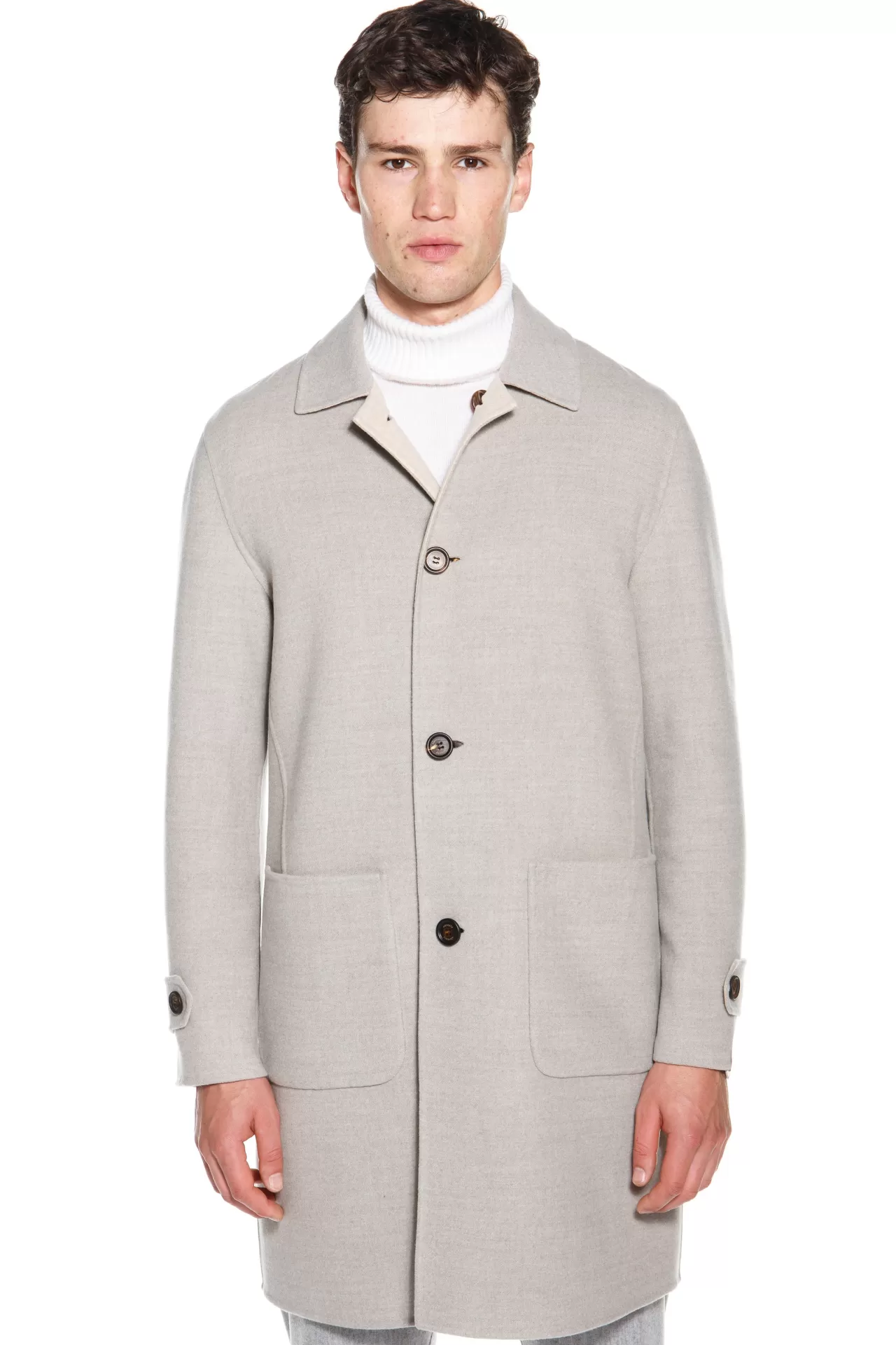 Reversible Single-Breasted Coat Fw23^Eleventy Milano Fashion